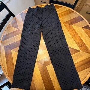 Ann Taylor Th Slim High Rise Ankle Black Polka Dot Pants new with tags